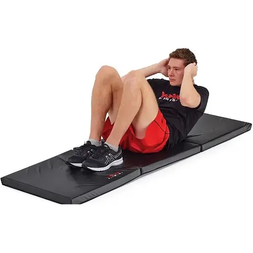 Мат гимнастический жесткий York Fitness 5см черный - фото 3