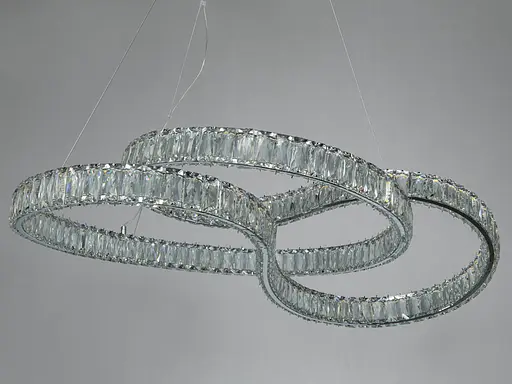 Світлодіодна люстра Romin три кільця хром 93 Вт з пультом - фото 4