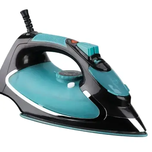 Паровой утюг Domotec MS 1193G керамическая подошва паровой удар вертикальное отпаривание 1200 Вт Черно/Синяя - фото 3