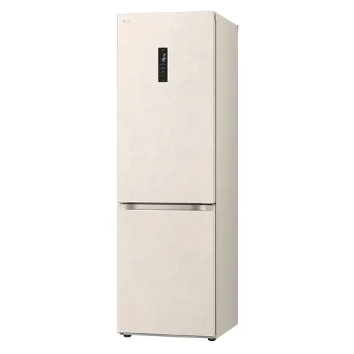 Холодильник LG с нижней морозильной камерой 186x60х68, холод.отд.-234л, мороз.отд.-110л, 2дв., А++, NF, инв., дисплей снаружи, зона освещения, Metal Fresh, бежевый - фото 6
