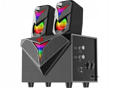 Акустическая система Redragon Toccata GS700 11W (2.1) RGB USB (Черный) - фото 6