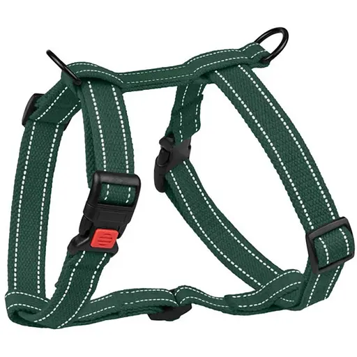 Шлей для собак Barksi Cotton Н-образный М 28-48х40-66х2 см зеленый - фото 2