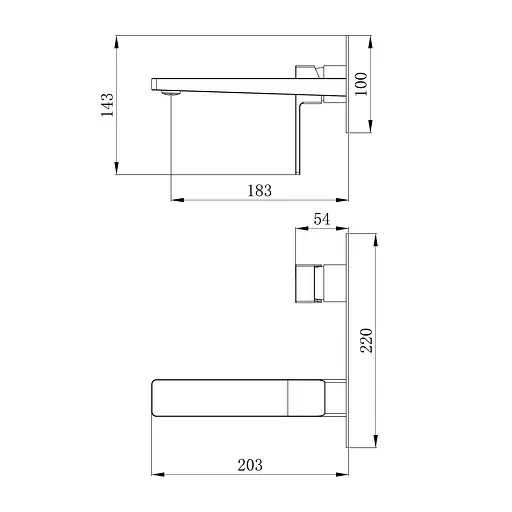 Смеситель для умывальника Qtap Gemini скрытого монтажа QTGEM273BLM45694 Black matt Черный матовый - фото 2