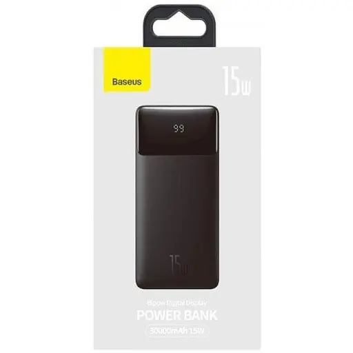 Зовнішній акумулятор (Power Bank) Baseus Bipow Digital Display Powerbank 15W 30000 mAh Black (PPDML-K01) - фото 6