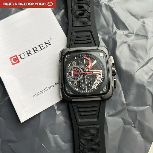 Чоловічий наручний годинник Curren Active (Чорний) - фото 5