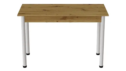 Стіл кухонний Ferrum-decor Беніта 75x120x80 Білий ДСП Дуб Артізан 16мм (FRD-105699)