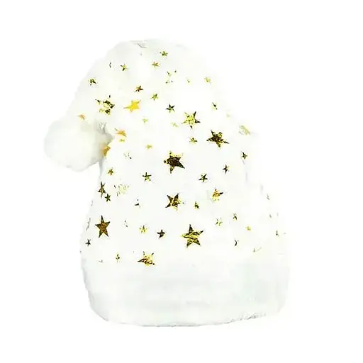 Шапка новорічна "Санта-Клауса" Bambi 6241-22(Gold) блискуча - фото 1