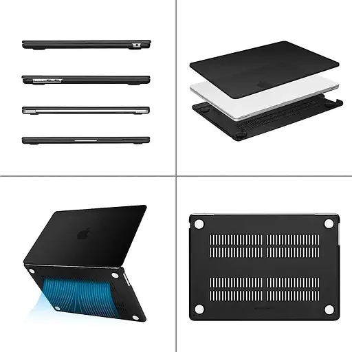 Пластиковая накладка (верх и низ) Hardshell Case для Apple MacBook Air 15.3" M2 A2941 2023 Matte Black [98200] - фото 2