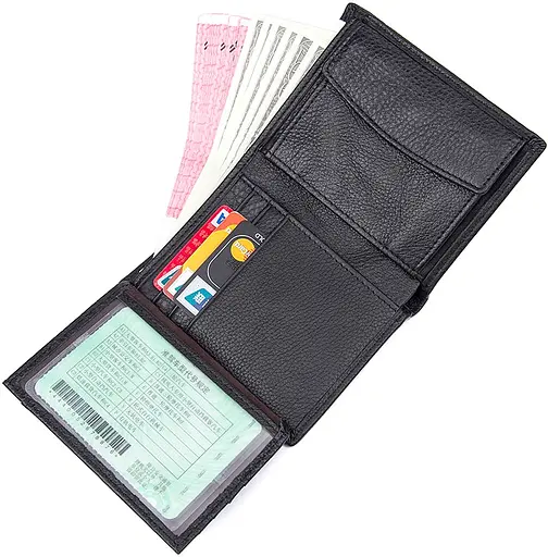 Мужской кожаный кошелек Vintage 10x12 см acs0015719 - фото 8