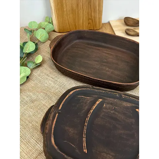 Деко для запікання керамічне (глиняне) різьблене Колосок - фото 10