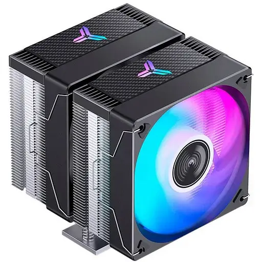 Кулер для процесора Jonsbo CR-3000E чорний алюміній/мідь 2x120 мм RGB для Intel 1851/1700/1200/115x AMD AM4/AM5 - фото 1