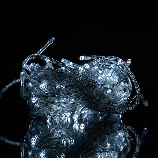 Новогодняя гирлянда комнатная нить GarlandoPro 10 м 120 LED белый провод Белый свет W120LED10MWW - фото 3