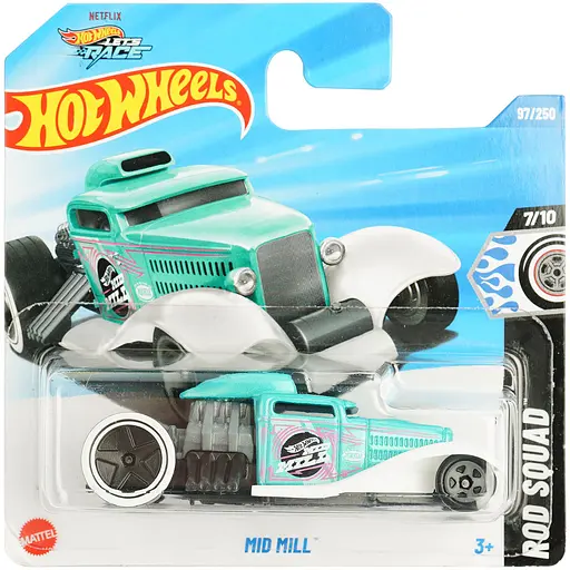 Базовая машинка Hot Wheels Rod Squad Mid Mill бело-бирюзовая (5785) HYX79-N521      