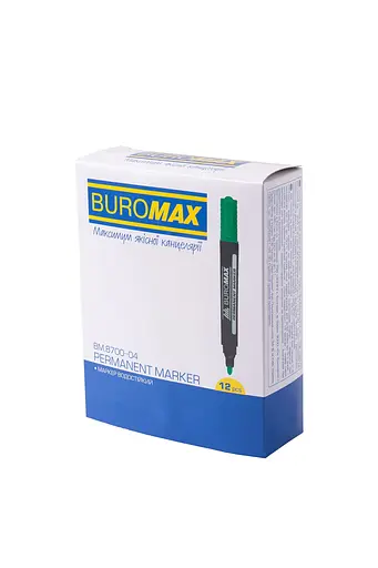 Маркер водостійкий, зелений, 12 шт. в упаковці