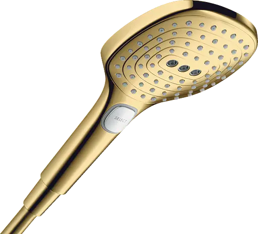 Ручной душ Hansgrohe Raindance Select E 120 3jet Polished Gold Optic 26520990, Золотой - фото 1