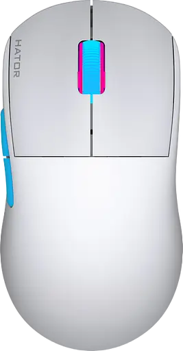 Мышь беспроводная Hator Quasar 2 Pro White/Cyan (HTM561WC)