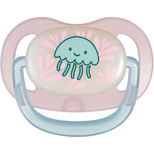 Пустышка силиконовая анатомическая Canpol babies Love&Sea 6-18 месяцев розовая (34/909_pin) - фото 1