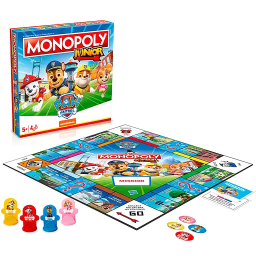 Настольная игра PAW PATROL Movie - Monopoly Junior EN (Щенячий патруль) - фото 2