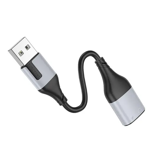 Адаптер внешняя звуковая карта Borofone BV19 Creator переходник USB to 3.5 мм - фото 5