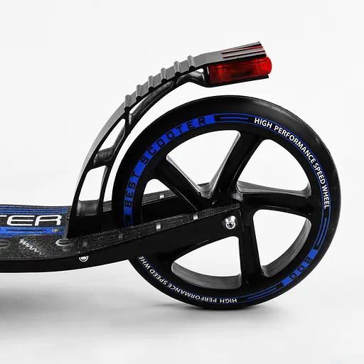 Самокат Best Scooter 57х14х80-98.5 см Чорно-синій 000231605 - фото 5