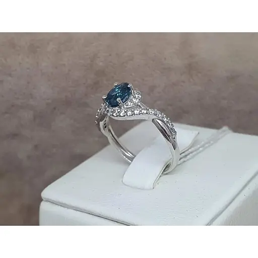 Серебряное кольцо Агни Лезгинка с топазом. 1914/9р-TLB 16,5 - фото 3