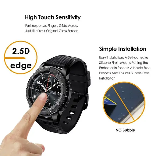 Закаленное защитное стекло VSKEY для часов Samsung Galaxy Gear S2, S4, Sport Watch, диаметр 30,5 мм - фото 6