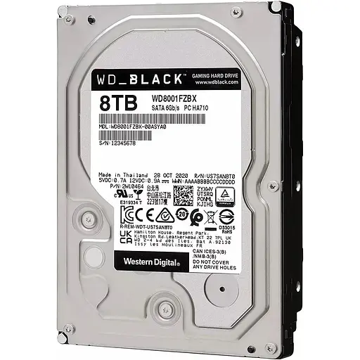 Жесткий диск Western Digital Black Performance 8TB (WD8001FZBX) - фото 3