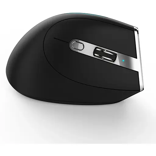 Вертикальна миша бездротова Zelotes F-36 з акумулятором та RGB підсвічуванням 2.4G + Bluetooth Black - фото 4