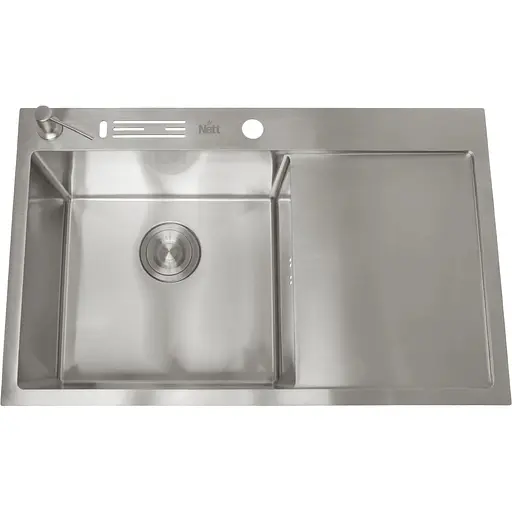 Накладна кухонна мийка Nett NS-7848(R) з правим крилом