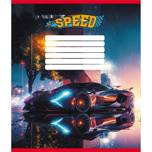 Зошит учнівський "Нічні вогні" Leader 012-520156L-3 в лінію, 12 аркушів - фото 1