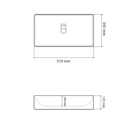 Умивальник VBI Latina dark marmo matt накладний VBI-013104, Чорний матовий - фото 2