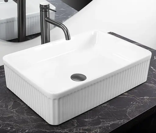 Умивальник Rea Fiorella white накладний REA-U6621, Білий - фото 3