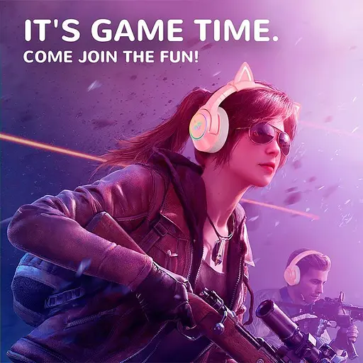 Накладні навушники Onikuma Gaming CAT with LED K9 7.1, USB, 2x3.5mm, 2.2m, pink - фото 9