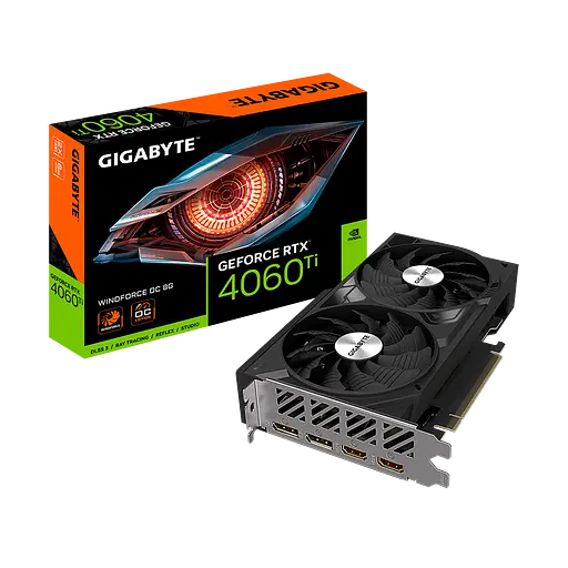 Відеокарта GeForce RTX 4060 Ti 8GB Gigabyte WindForce OC (GV-N406TWF2OC-8GD)