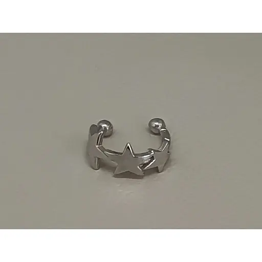 Серебряная серьга-кафф на хеликс Звездочки. 9132471Р - фото 2
