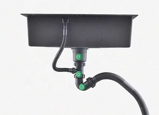 Кухонная мойка накладная декор с PVD покрытием черная Nett NBS-5747, Черный - фото 3