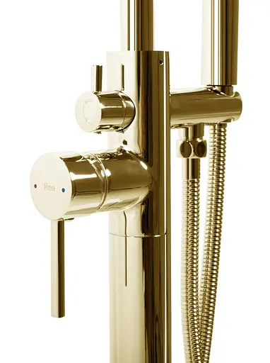 Змішувач для ванни Rea Mono gold підлоговий REA-B1130 Золотий - фото 4