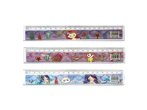 Лінійка пластикова Русалки, 20 см, 12 шт. в упаковці