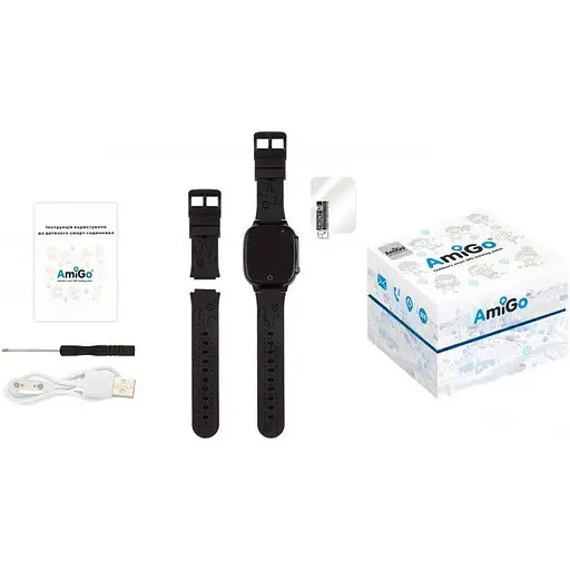Smart Watch AmiGo GO008 MILKY GPS Wi-Fi Black UA UCRF - фото 5