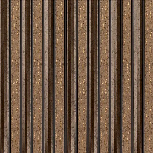 Рейка декоративная Wall Sticker PS 2900х120х12 мм Коричневый с золотыми прожилками SW-00001749 - фото 5