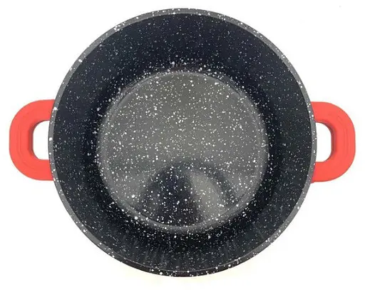 Казан - каструля A-Plus 1462 з мармуровим покриттям з подвійним дном з литого алюмінію для всіх плит з кришкою 5.2 л - фото 5