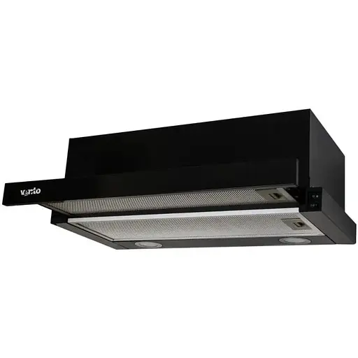 Витяжка телескопічна Ventolux GARDA 60 BK (900) LED - фото 1