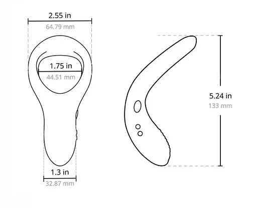 Віброкільце Lovense Diamo 13.3 см (чорний) - фото 4