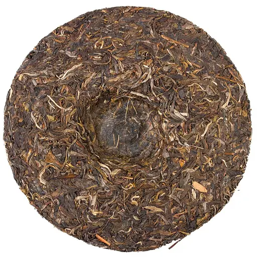 Шен Пуэр Дикие листья с Прямой Горы 2012 г. - блинчик, 357 г - фото 8