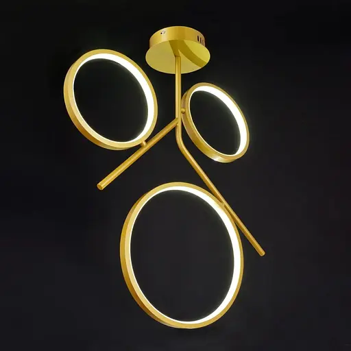 Люстра Brille світлодіодна у вітальню 30W WW+NW+CW G (BR-01 645S/3) - фото 4