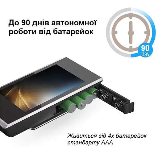 Відеовічко дверне цифрове для квартири Kivos SF515 c 3,5" дюймовим екраном, чорне - фото 5