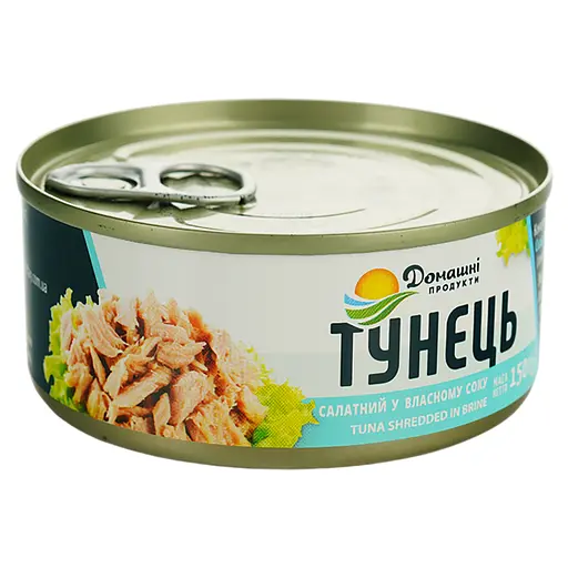 Тунец Домашні продукти салатный в собственном соку 150 г