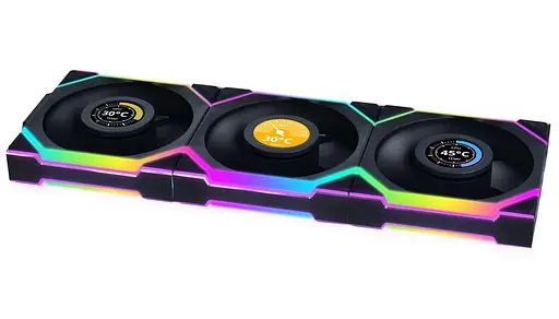 Вентилятор Lian Li Uni Fan SL Wireless LCD 120-3 Black (G99.12SLLCD1W3B.00) - фото 2