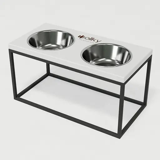Hollky Base L — миски на підставці для середніх і великих собак (2 × 0,95 л, висота 20 см) - фото 2