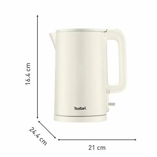 Tefal Електрочайник Thermo Protect, 1.5л, пластик, нержавіюча сталь, світло-бежевий - фото 4